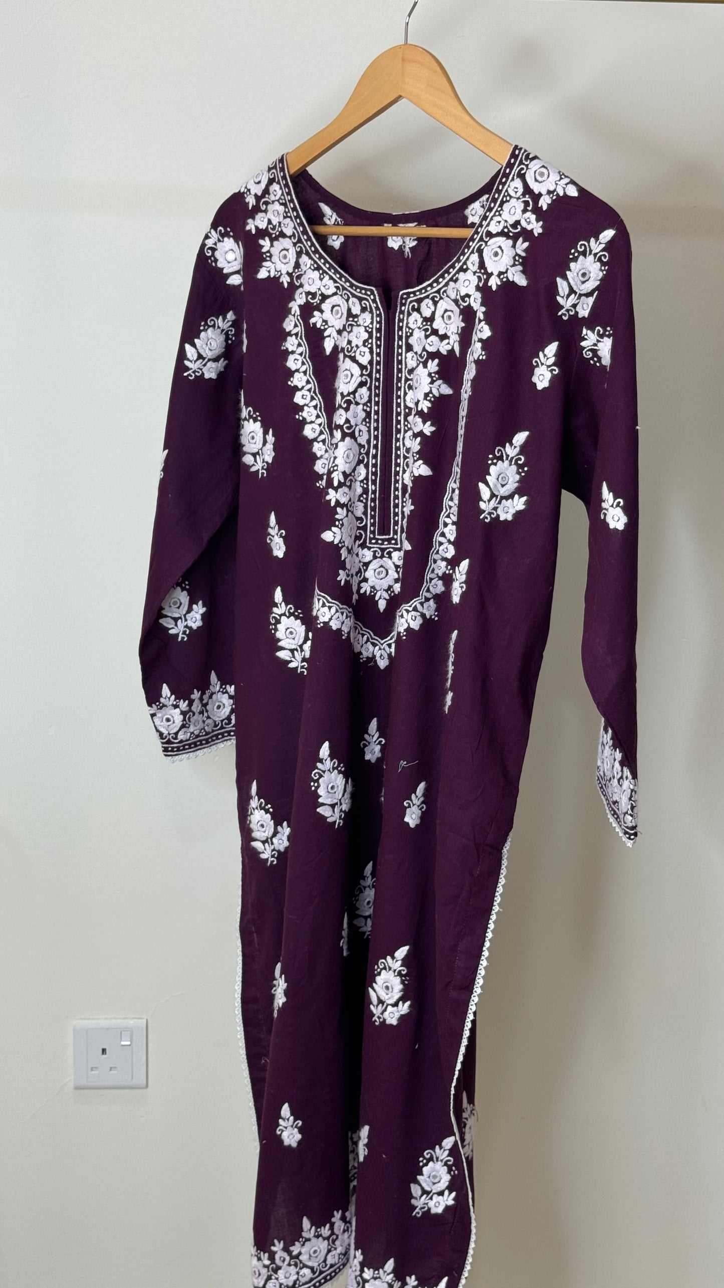 Size large hand embroidery