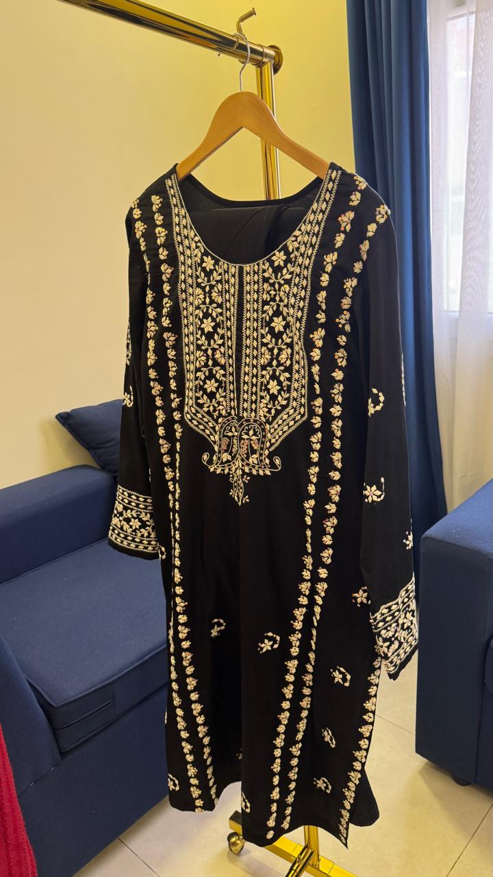 Black Embroidery Suit