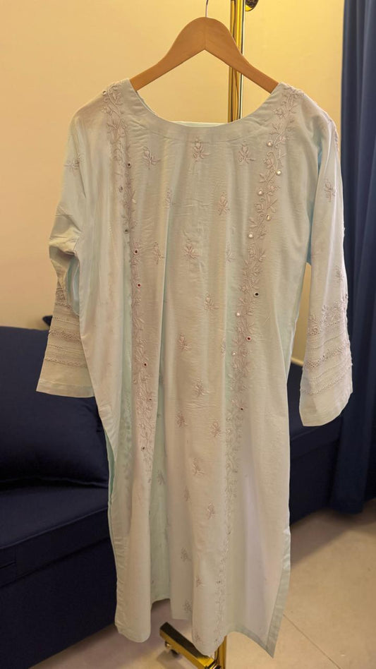 Baby Blue Embroidery Suit