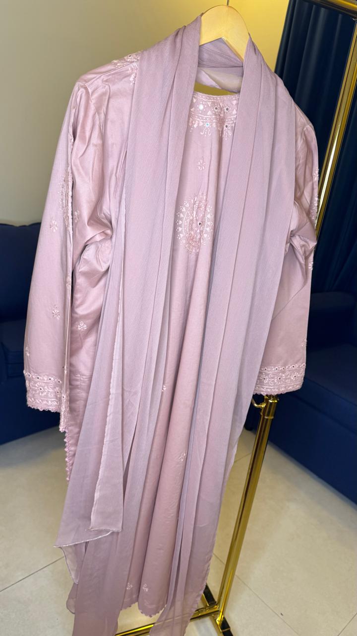Light Purple Embroidery Suit