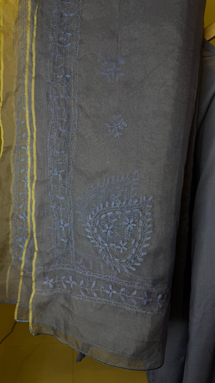 Dark Blue Embroidery Suit