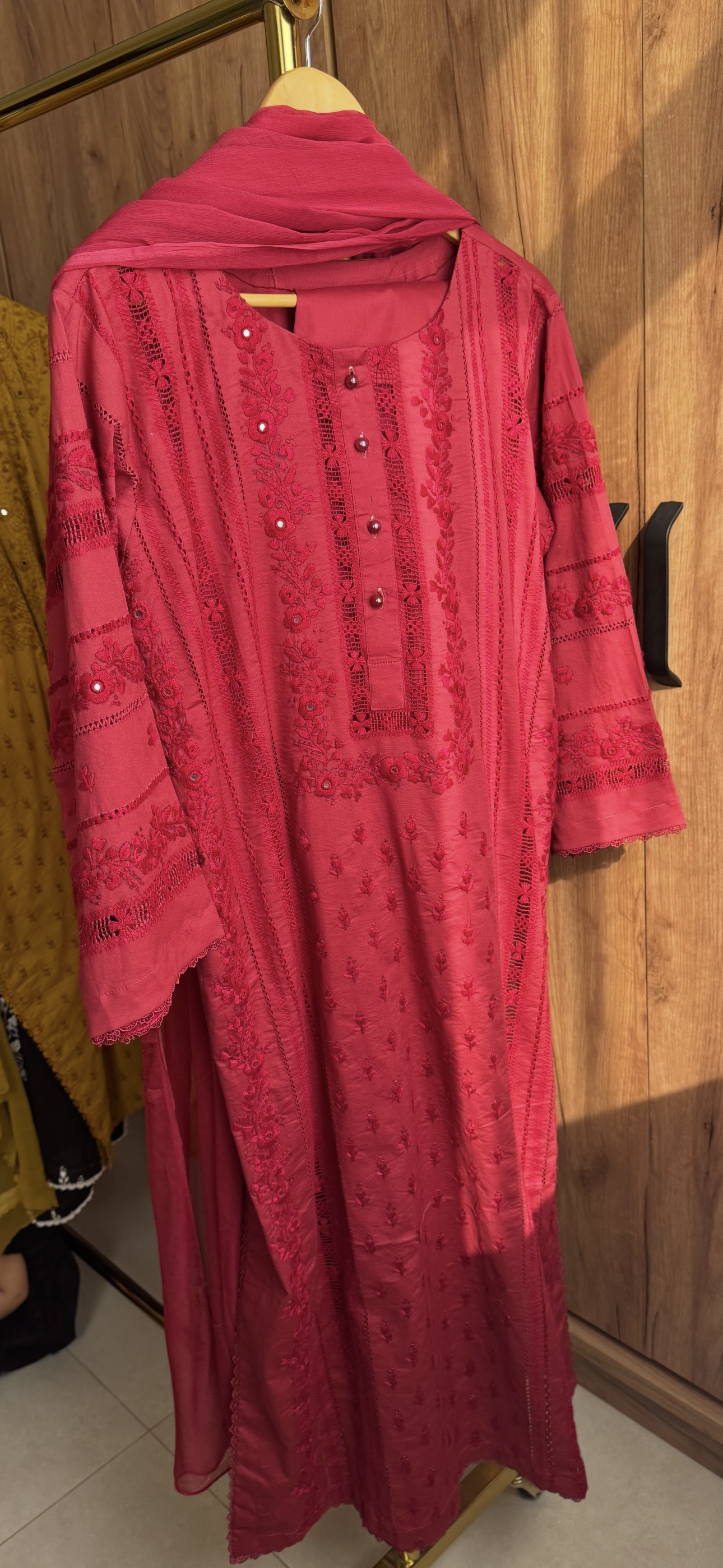 Red Embroidery Suit
