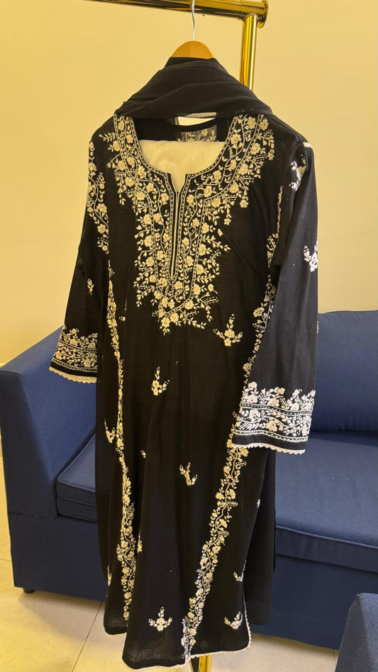 Black Embroidery Suit
