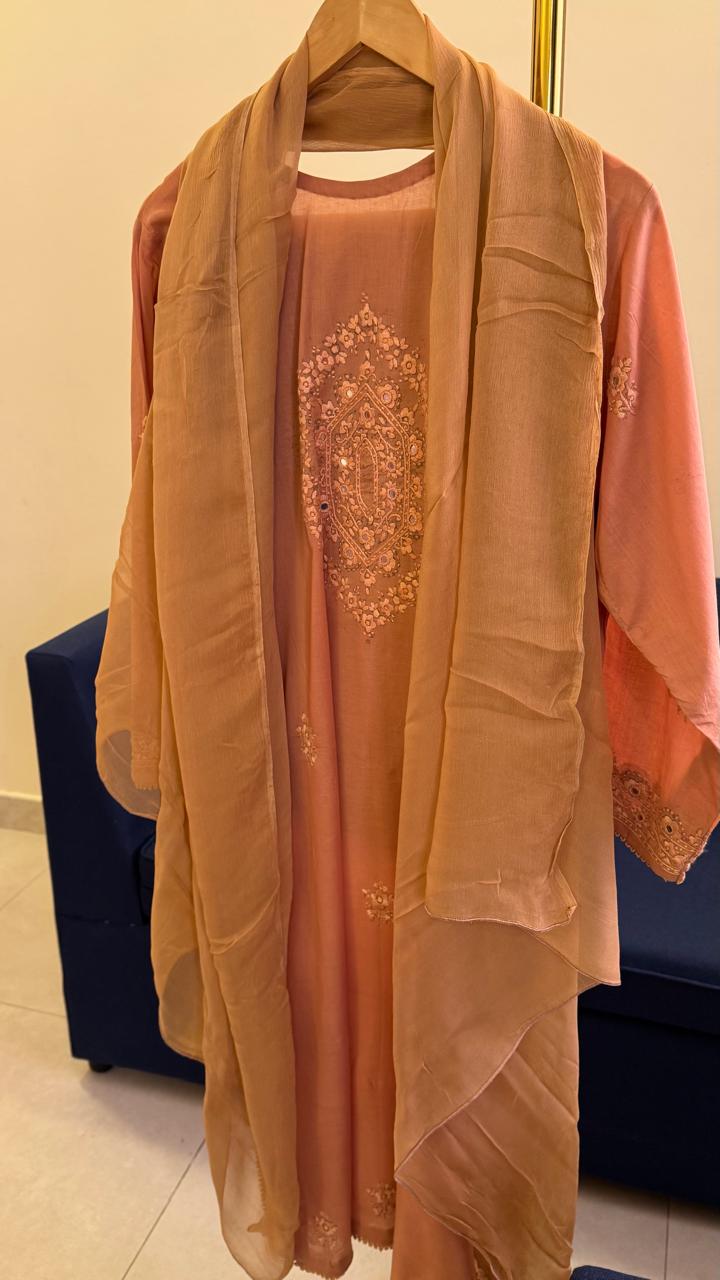 Pink Embroidery Suit