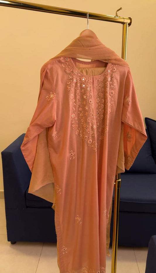 Pink Embroidery Suit