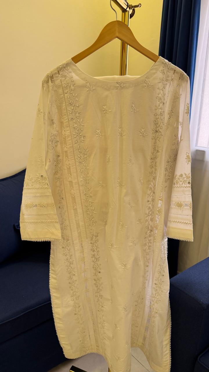 White Embroidery Suit