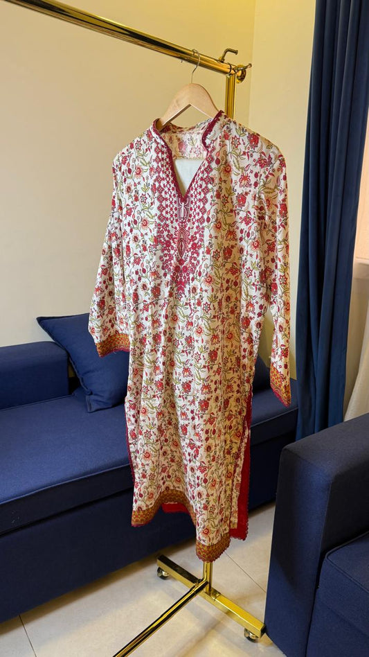 Red Floral Suit