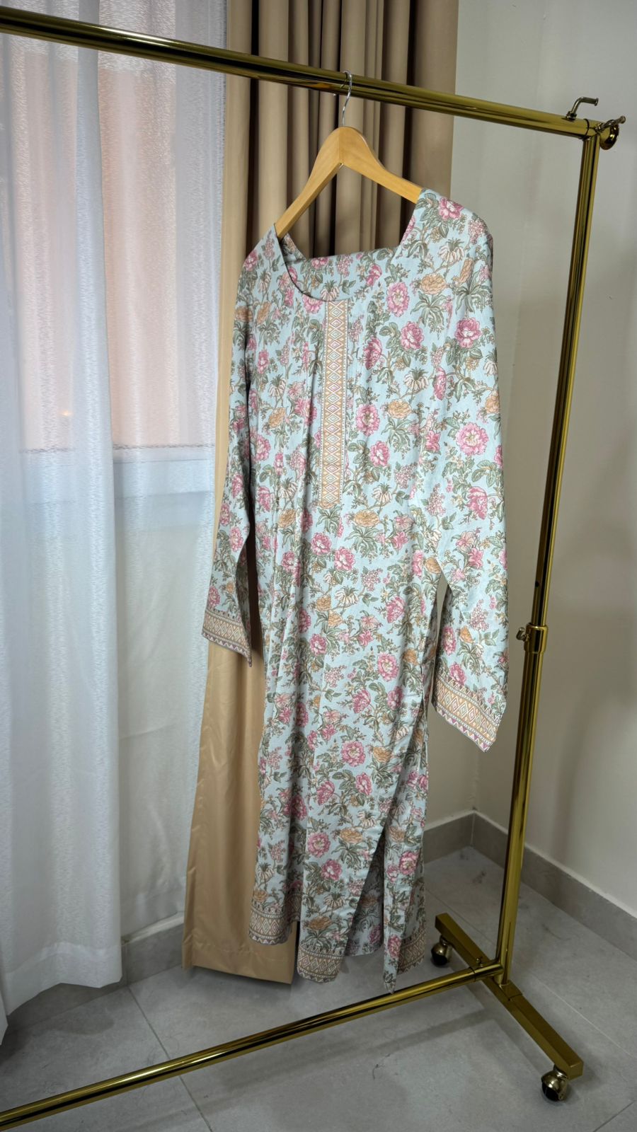 Mint Green Lawn Suit