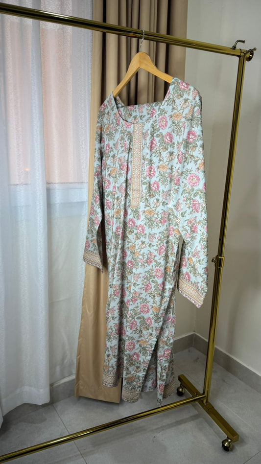 Mint Green Lawn Suit